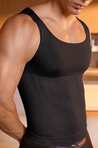 Fit Women Dik Duruş Destekli Korse Atlet 6056 Siyah