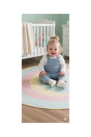 Baby Buu Laura Baby Kız Bebek/çocuk Çiçekli Salopet Tulum Mavi Mavi