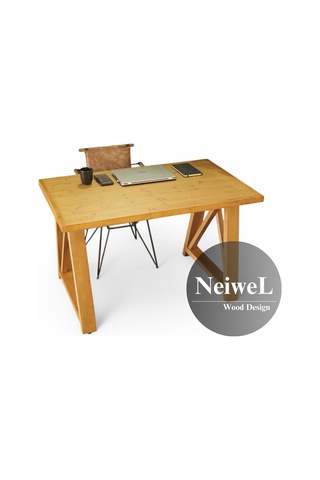 Neiwel Wedel Doğal Ahşap Çalışma Ve Ofis Masası-70cm-180cm Açık Ceviz