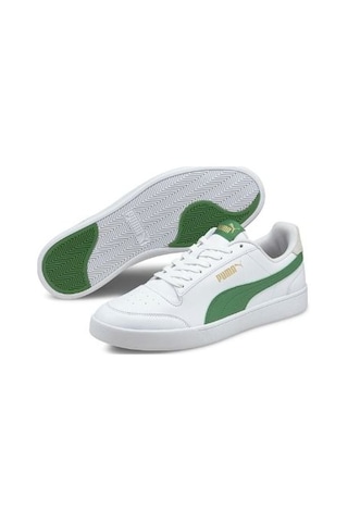 Puma Shuffle - Erkek Beyaz Yeşil Spor Ayakkabı 30966813 E-421 Beyaz
