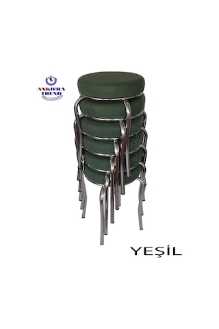 Tabure (Krom Ayaklı) (6 Adet) - Mutfak Balkon Taburesi