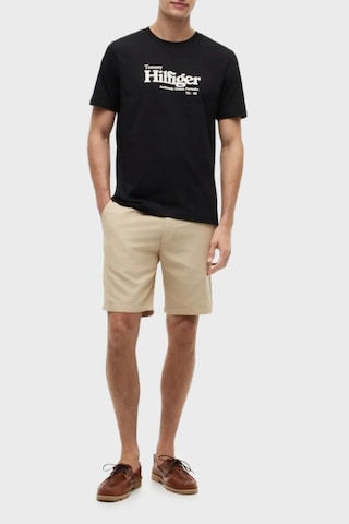 Tommy Hilfiger % 100 Pamuk Regular Fit Bisiklet Yaka T Shirt Erkek T Shirt Mw0mw43448 Bds Siyah