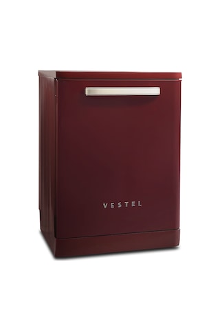 Vestel BM 5001 Retro 5 Programlı 12 Kişilik Bulaşık Makinesi Bordo