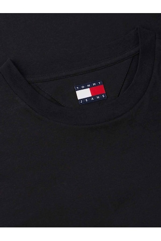 Tommy Hilfiger Erkek Marka Logolu Günlük Kullanıma Uygun Siyah T-shirt Dm0dm22538 Bds-13881 Siyah