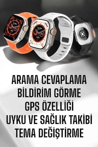 Yeni Nesil Akıllı Saat Adımsayar, Gps, Nabız Ölçer, Uyku Ve Sağlık Takibi