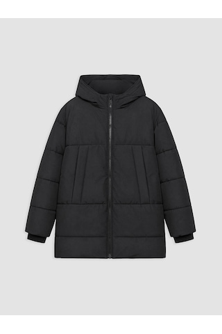 LC Waikiki Lcw Kids Siyah Su İtici Erkek Çocuk Şişme Mont New Black