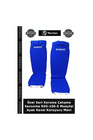 Özel Seri Koruma Çalışma Savunma Rsg-100-s Muaytai Ayak Kaval Koruyucu Mavi