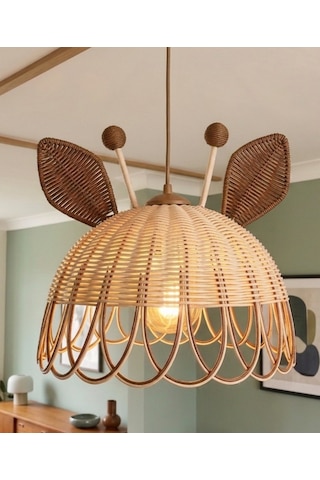 Zürafa Model Kahverengi Rattan Avize Kahverengi - Bej Zürafa Model Kahverengi Rattan Avize Kahverengi - Bej