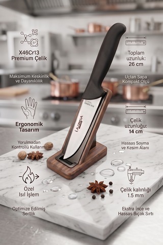 Silver Eco Serisi 3 Lü Mutfak Bıçağı Et Ekmek Sebze Mutfak Bıçak Seti Siyah Sap Eco-247
