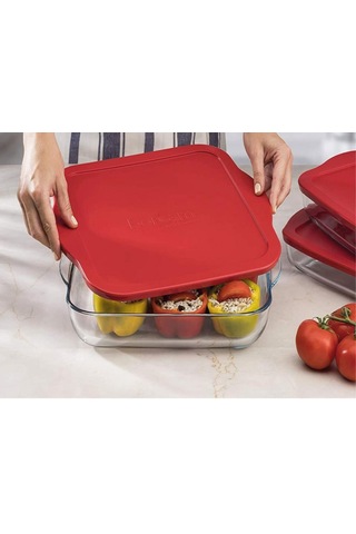 Paşabahçe Borcam Kare Silikon Kapaklı 59034 1950 CC