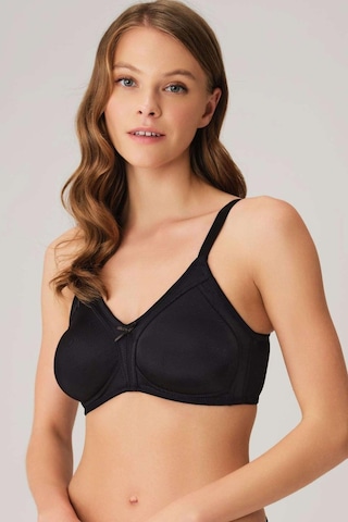 Balensiz Desteksiz Dolgusuz Toparlayıcı Günlük Klasik Küçültücü Sütyen Siyah