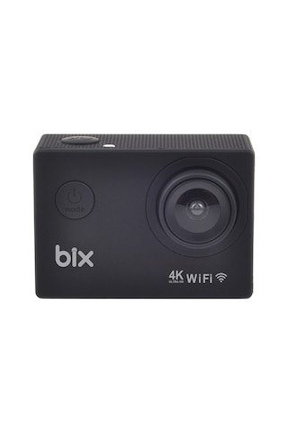 Bix Pulse 2 Wi-fi 4k 30fps Aksiyon Kamerası 20 Mp Web Kamera Modlu 30 Metre Su Geçirmez Kılıflı Bisiklet Motosiklet Vlog Kamerası Siyah