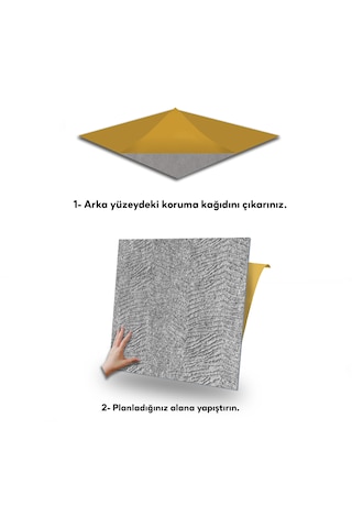 Tink Kendinden Yapışkanlı Keçe Karo Zemin Ve Duvar Kaplama Duvar Kağıdı Desenli Gri 48x48 Cm 44 Adet 10 M² 44 Adet 10 M²