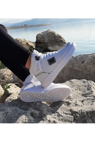 Dunlop 2238-2243 Beyaz, Fuspetli Ortapedik Boğazlı Basket Spor Ayakkabı AYKSAYAK-000499