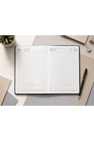 Ofisinn 2027 Cilt Bezli Sert Kapak 17x24 Cm Planlayıcı Günlük Ajanda Sarı