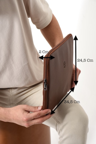 Westpolo Vegan Deri Unisex Laptop, Evrak Çantası - 6077 Taba