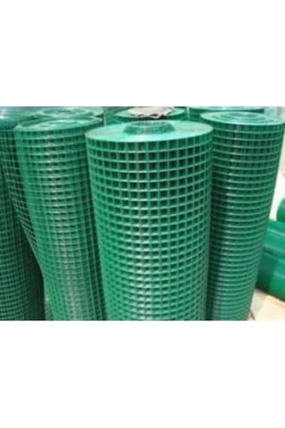 Pvc Kaplı Puntalı Yeşil Tel 12x12 Gözaralıklı 1.mm Kalınlık-kafes Teli Kümes Teli 1x3 Metre