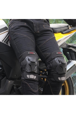 Dinosaurs Store Motosiklet İçin Korumalı Dizlik - Siyah Yeşil