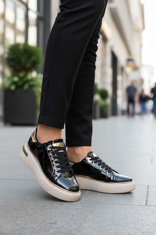 Siyah Rugan Bağcıklı Hafif Kadın Sneaker Lady 029 Z Çok Renkli