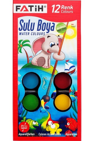 Fatih 12'li Okul Kırtasiye Seti Kuru Sulu Pastel Keçeli Kalem Set