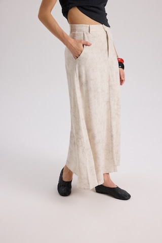 Mai Collection Mai Studios Co. Garias Cepli Uzun Batik Desenli Bej Etek Bej