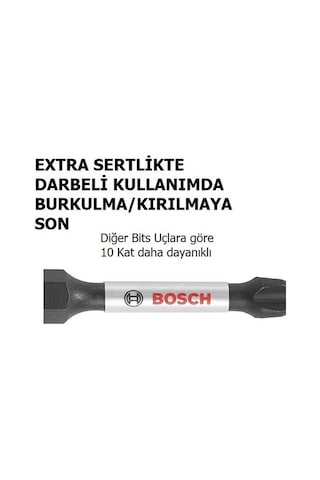 BOSCH Impact Control PH2x65 Çift Taraflı Yıldız Bits Uç (Torklu Vidalamalar için)