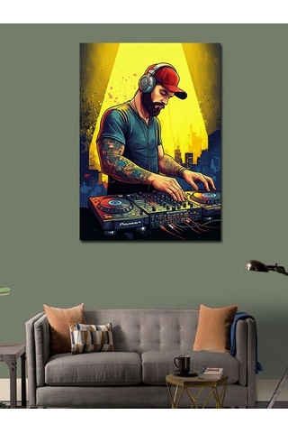 Kanvas Tablo Dj'nin Gece Hayatı 100cmx140cm
