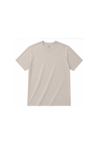 Ranud Erkek Regular Fit 2 Li Tişört,%100 Pamuk, Oeko-tex Yumuşak Fırçalı Süper Soft Kumaş Bej+ekru