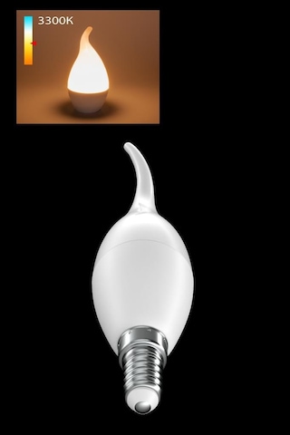 Rutter 5w Kuğu Led Mum Ampul 3000k Sarı E14 10 Adet Kıvrımlı Ampul