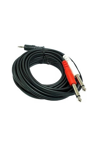 Powermaster Pm-13934 3.5 Mm Stereo Erkek - 2x6.3 Mm Mono Erkek Ses Kablosu 5 Metre
