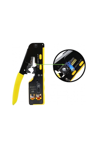 Yeni Nesil Cat6 Cat7 Rj45 / Rj11 Network Krimp Pensesi Ez Rj45 Kablo Sıkma Pense
