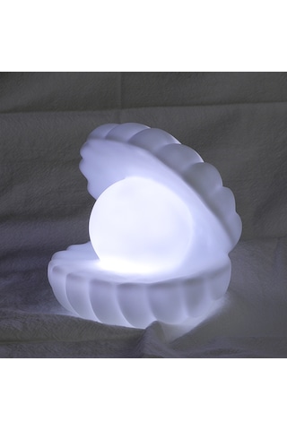Kabuk İnci Lamba Atmosfer Gece Lambası-beyaz Beyaz