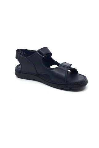 Luis Figo %100 Deri Ortopedik Yazlık Rahat Erkek Sandalet Terlik Yeni Sezon 40-44 Lacivert