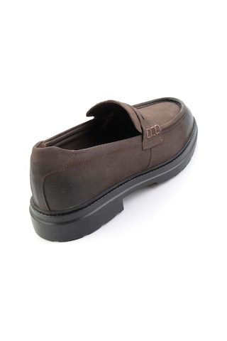 Bambi Kahve Nubuk Hakiki Deri Erkek Loafer Ayakkabı E01089009001