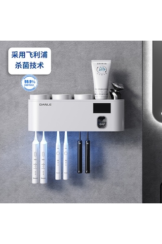 Geeksen Danle & Philips Akıllı Diş Fırçası Uv Sterilizatörü - Beyaz, Duvara Monte, Hızlandırılmış Işık Modülleri, Fırçalama Kupa Askısı Diğer