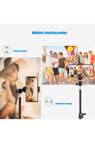 Ranyeek 1600mm Yüksekliğinde Çift Fonksiyonlu Akıllı Telefon Ve Kamera Tripodu - 360 Döner Kafa, Anti-kayma Telefon Tutucu Ve Taşıma Çantası Dahil