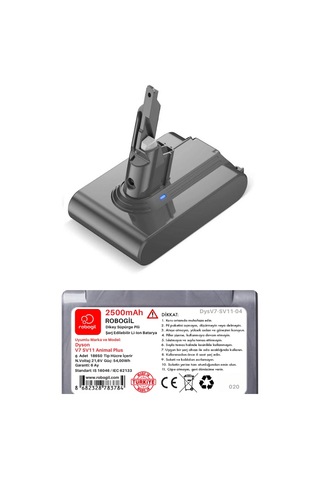 Dyson Dys V7 Uyumlu sv11-04 V7 Sv11 Animal Plus 2500mah Pil Paketi / Bataryası