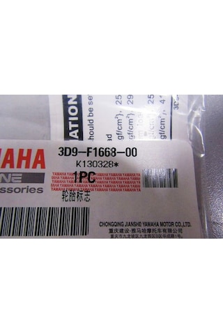 Yamaha Ybr 125 Lastik Basınç Etiketi 3D9-F1668-00