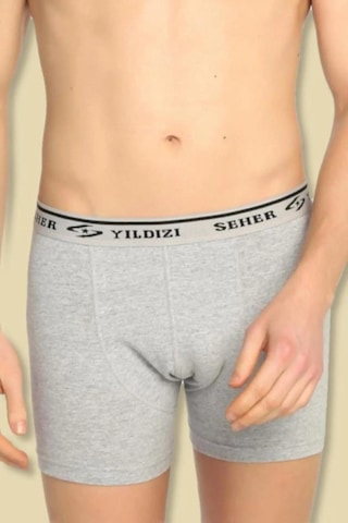 Seher Yıldızı Elastan Erkek 6'lı Paket Likralı Boxer 0 Yeni Sezon Siyah