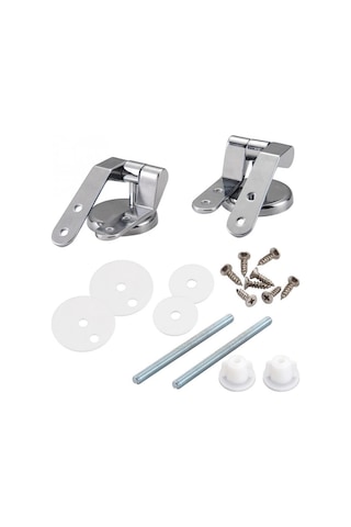 Klozet Kapağı Menteşe Bağlantı Parçaları Cıvata Ve Somunlarla Yedek Klozet Kapağı Menteşesi 1 Çift Krom