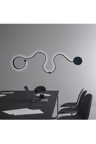 Snake Samsung Ledli Duvar Aplik 120cm Mat Siyah