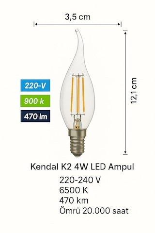 Led Fılament Rustik Ampul Kes 600