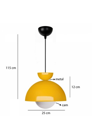 Homing Nuuq Camlı Metal Sarkıt 241337 SARI