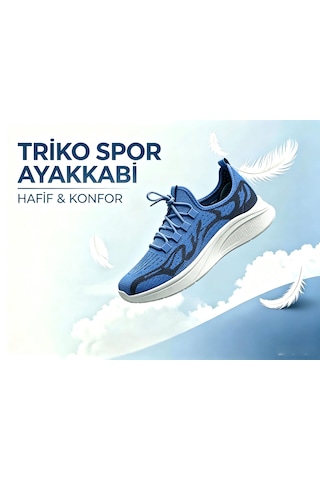 Leu Unısex Triko Spor Ayakkabı Lacivert