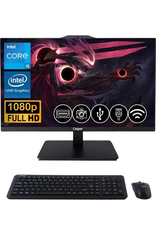 Casper Nirvana A90.1342-BE00X-V-S-ATL2 i5-13420H 24 GB 512 GB M.2 SSD 23.8" Dos AIO Masaüstü Bilgisayar