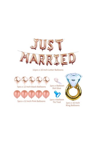 Tongxida 24'lü Altın Pembe Alüminyum Folyo Balon Seti - Düğün Evlilik Etkinlik Dekorasyonu, Yeniden Kullanılabilir