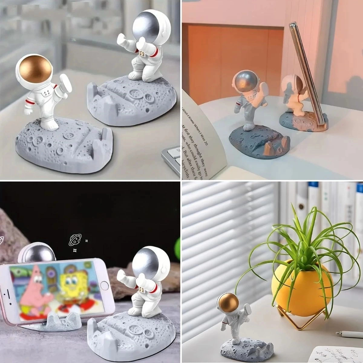 İpek Yıldızı Mini Astronot Model Telefon Ve Tablet Tutucu Standı