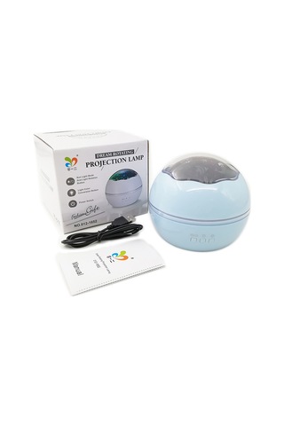 Gece Lambası Romantik Dönen Yıldızlı Gökyüzü Projeksiyon Lambası Usb Bebek Uyku Lambası Mavi Mavi