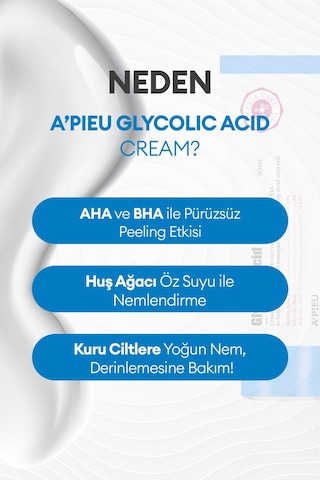 Missha Glikolik Asit İçeren Peeling Etkili Krem APIEU Glycolic Acid Cream 50 ML