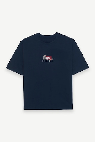 Fo Koi Oversize T-shirt Mavi